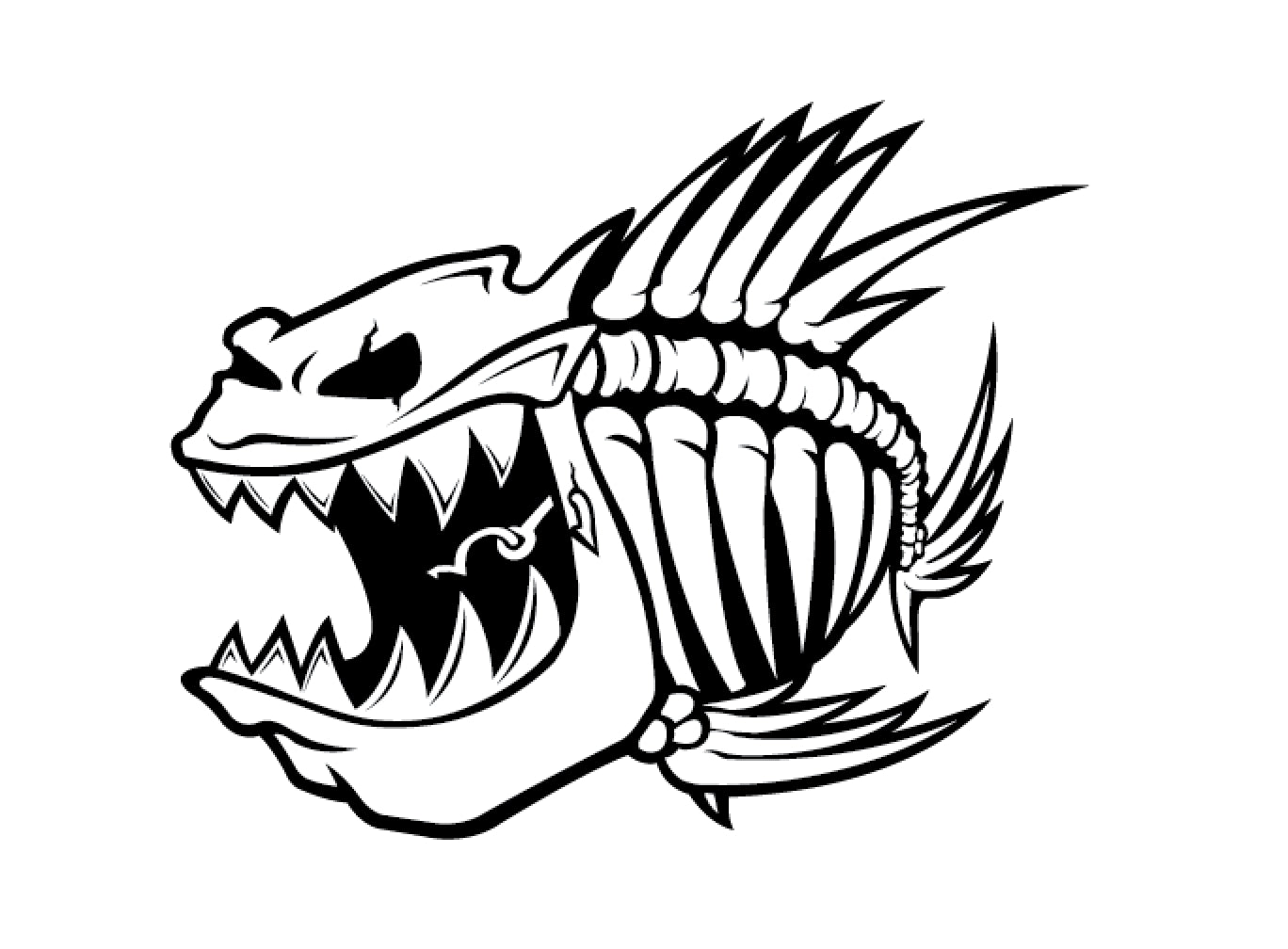 Skeleton fish 4