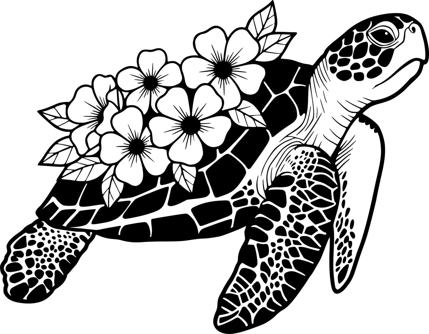 Tortue Fleuri